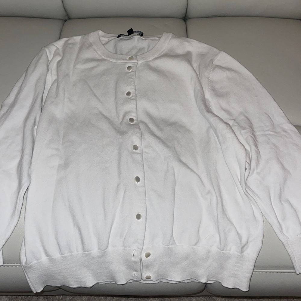 Cable & Gauge White Knit Sweater